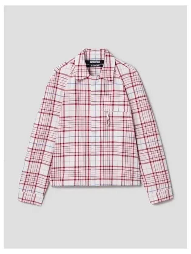 Jacquemus Men s La Chemise Criollo Jacquard Check Pink Domestic Product GM0023081880248 - JACQUEMUS - BALAAN 1