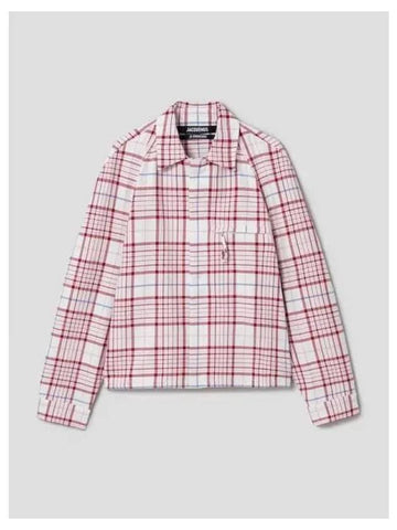 Jacquemus Men s La Chemise Criollo Jacquard Check Pink Domestic Product GM0023081880248 - JACQUEMUS - BALAAN 1