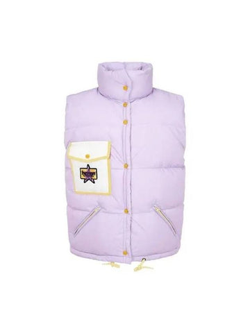 Women s Pocket Point Down Padding Vest Light Purple 270442 - HERNO - BALAAN 1