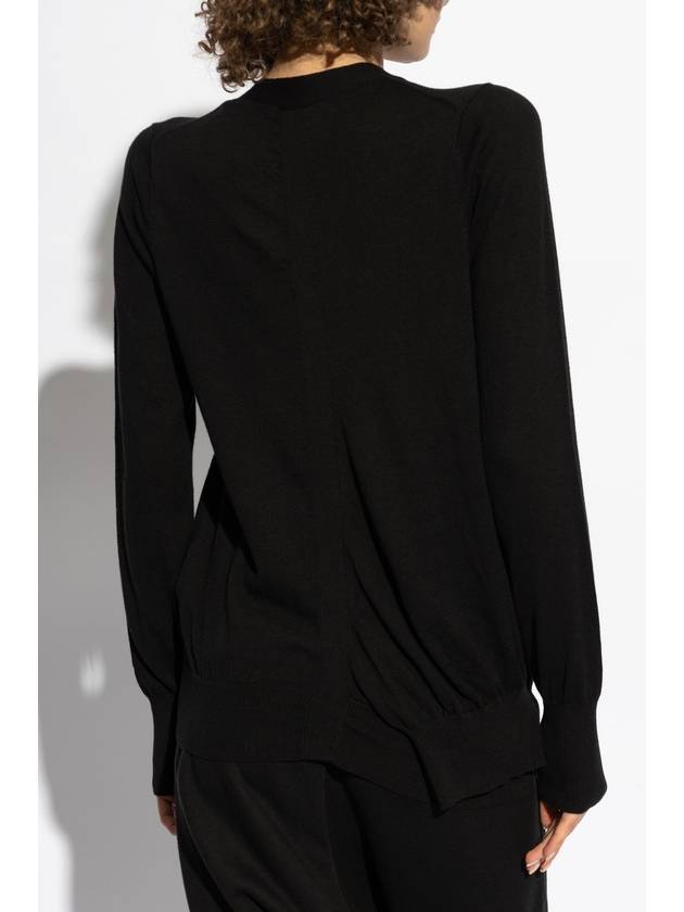 Yohji Yamamoto Cardigan With Logo, Women's, Black - YOHJI YAMAMOTO - BALAAN 4