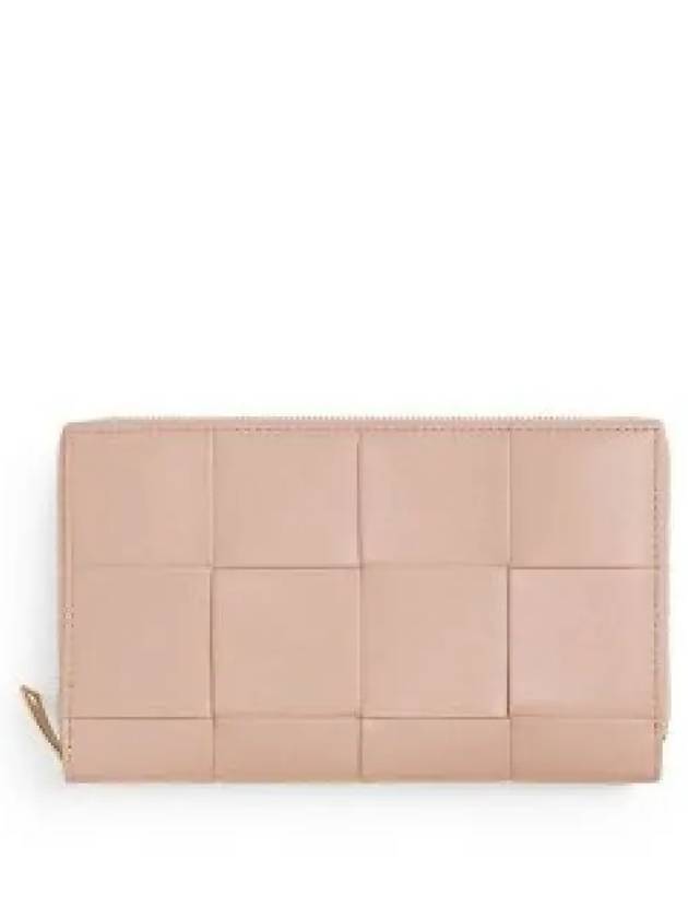 Intrecciato Zipper Around Long Wallet Pink - BOTTEGA VENETA - BALAAN 2