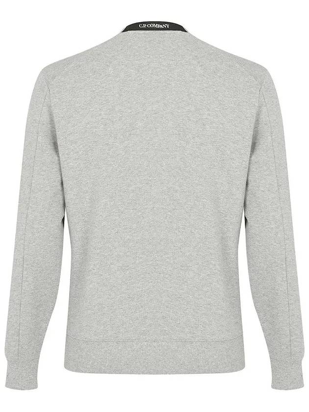 Men's Lens Waffen Diagonal Sweatshirt Gray - CP COMPANY - BALAAN.