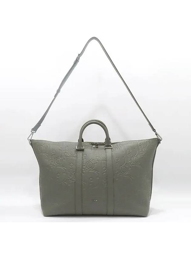 1ESDU134LLG H635 Khaki Leather Weekender We Candor 40 Duffel Tote Bag Cross Strap 2 WAY - DIOR - BALAAN 4