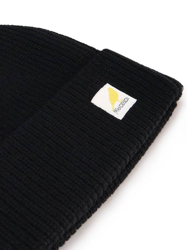 Logo Patch Wool Beanie Black - JW ANDERSON - BALAAN 4