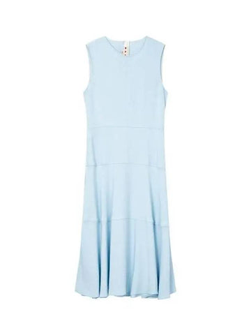 Flower pattern sleeveless dress light blue - MARNI - BALAAN 1