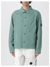 Cotton Linen Over Long Sleeve Shirt Green - CP COMPANY - BALAAN 2