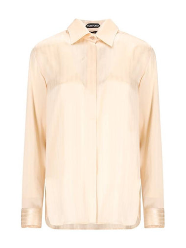 STRIPED WHITNEY FLUID SILK SHIRT - TOM FORD - BALAAN 1