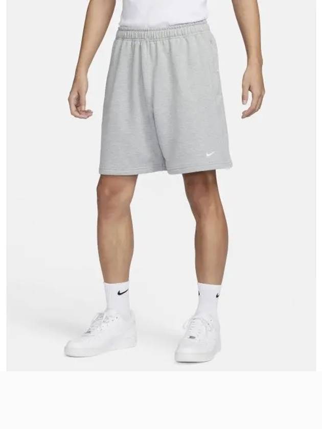 Solo Swoosh French Terry Shorts M Dark Gray Heather White DX0818 063 - NIKE - BALAAN 2