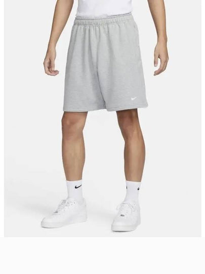 Solo Swoosh French Terry Shorts Dark Grey Heather - NIKE - BALAAN 2