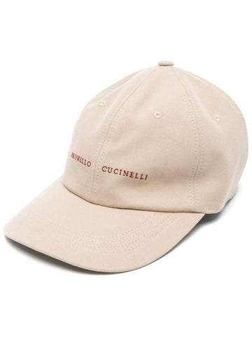 Embroidered Logo Baseball Ball Cap Beige - BRUNELLO CUCINELLI - BALAAN 1