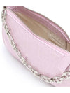 Mini Rachel Crocker Embossed Leather Shoulder Bag Pink - BY FAR - BALAAN 7