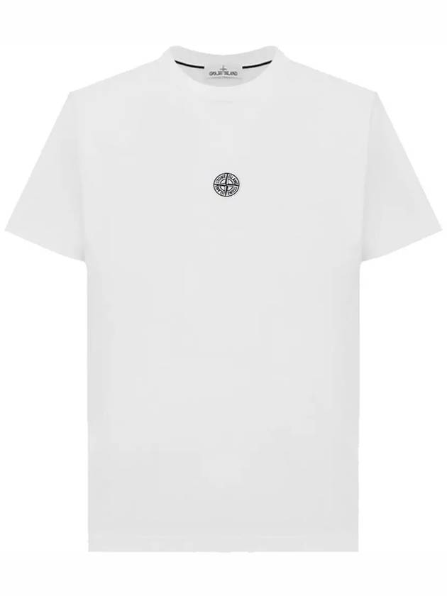 Solar Eclipse Print Short Sleeve T-Shirt Ice - STONE ISLAND - BALAAN 3