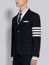 Men's Diagonal Armband Cotton Single Blazer Jacket Navy - THOM BROWNE - BALAAN 6