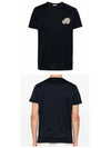 8C00025 8390Y 773 Double Logo Patch Round Short Sleeve T Shirt Blue Navy Men s TLS - MONCLER - BALAAN 4