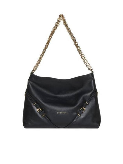 Voyou Chain Leather Shoulder Bag Black - GIVENCHY - BALAAN 2