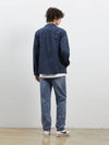 Denim Pigmented Loose Safari Jacket Navy - CORK - BALAAN 3