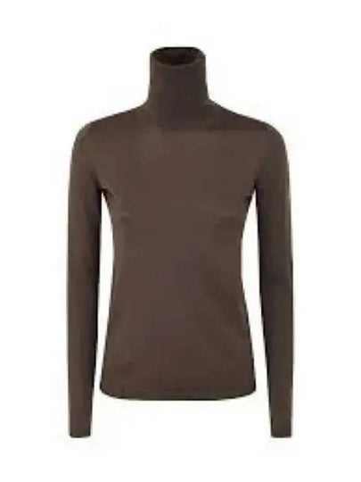 Women's Leandro Slim Fit Turtleneck Brown - MAX MARA - BALAAN 2