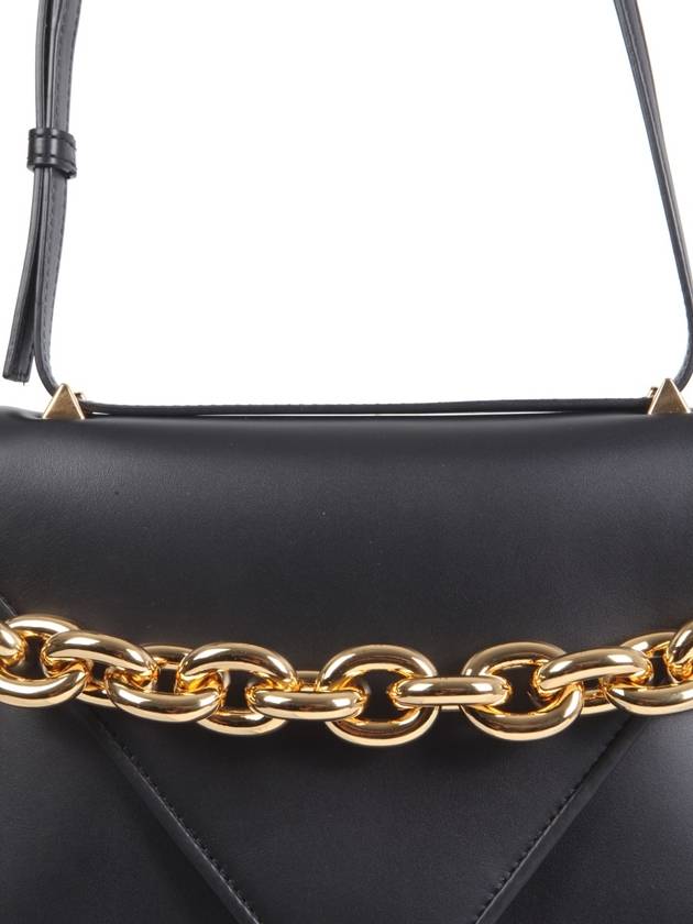 Mounted Chain Shoulder Bag Black - BOTTEGA VENETA - BALAAN 4