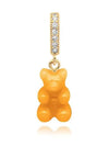 NOSTALGIA BEAR NYC TAXI YELLOW PAVE CONNECTOR gold pendant charm - CRYSTAL HAZE - BALAAN 1