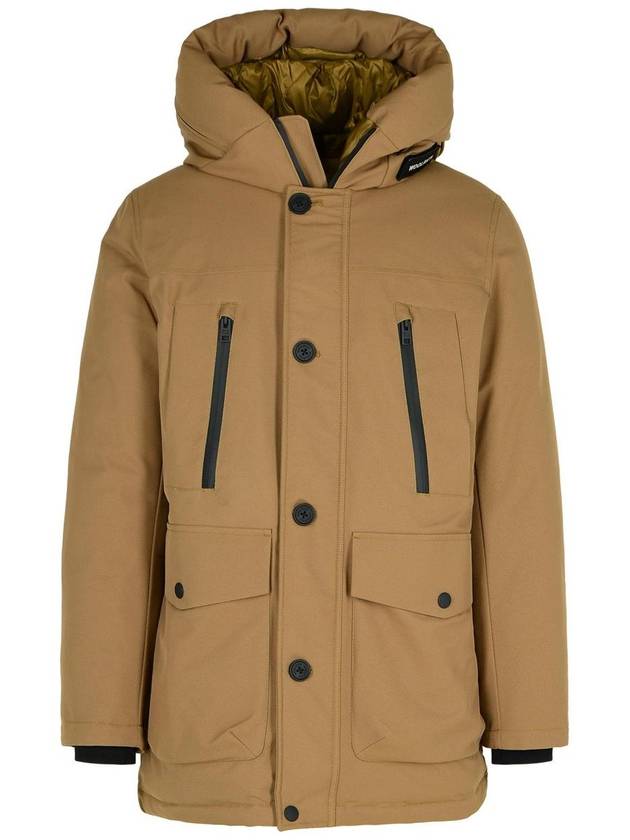 Woolrich 'Poly Twill' Green Polyester Parka - WOOLRICH - BALAAN 1