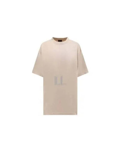 Logo Print Short Sleeve T-Shirt Beige - BALENCIAGA - BALAAN 2