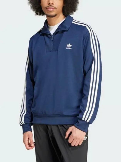 Funnel Neck Embroidered Logo Track Anorak Navy - ADIDAS - BALAAN 2