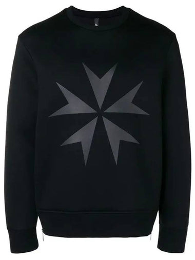 Military Star Sweatshirt PBJS376C H506C 0101 - NEIL BARRETT - BALAAN 1