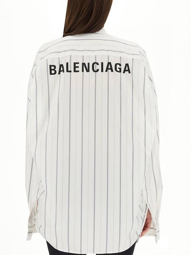 Shirt 725395 TOM06 9167 WHITE NAVY - BALENCIAGA - BALAAN 4