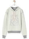 Anagram Logo Embossed Cotton Hooded Top Gray - LOEWE - BALAAN.