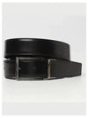 Men's Reversible Adjustable Leather Belt Black - SALVATORE FERRAGAMO - BALAAN 2