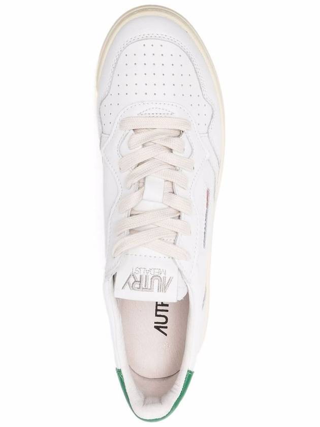 Medalist Green Tab Leather Low Top Sneakers White - AUTRY - BALAAN 3