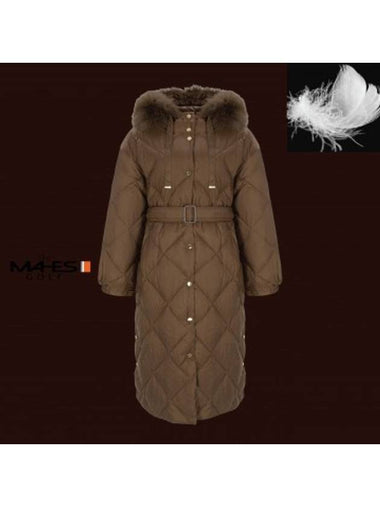 Down Padding Essential Quilted Long Down Padding Jacket GD40428 - MAHES - BALAAN 1