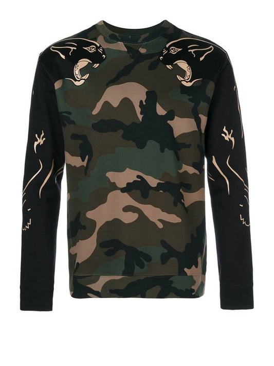 Cashmere Camo Plage Knit Top Green - VALENTINO - BALAAN 1