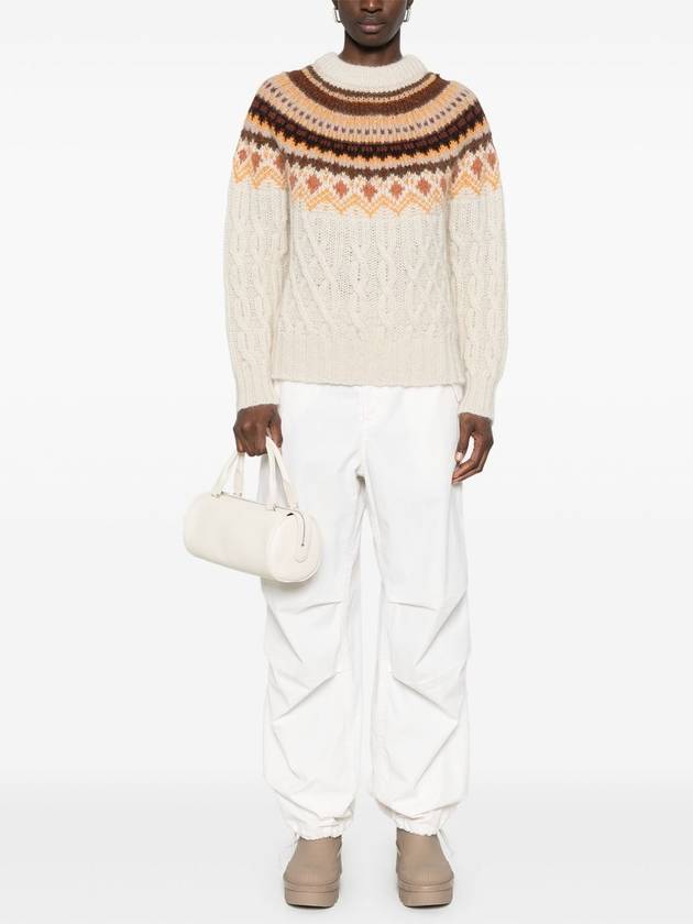 Wool mohair alpaca knit top white - MONCLER - BALAAN 3