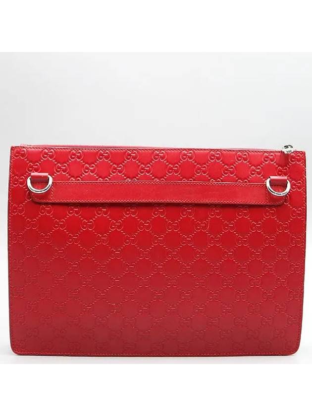 429004 Red Shima leather clutch and crossbag - GUCCI - BALAAN 4