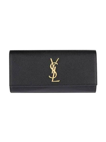 Monogram Kate Clutch Bag Black - SAINT LAURENT - BALAAN.