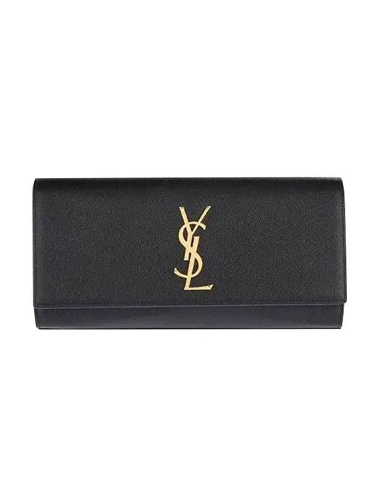 Monogram Kate Clutch Bag Black - SAINT LAURENT - BALAAN.