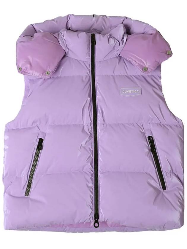 EPIPOLI Logo Hooded Padded Vest Viola VDDV25135K0001 LVL - DUVETICA - BALAAN 1