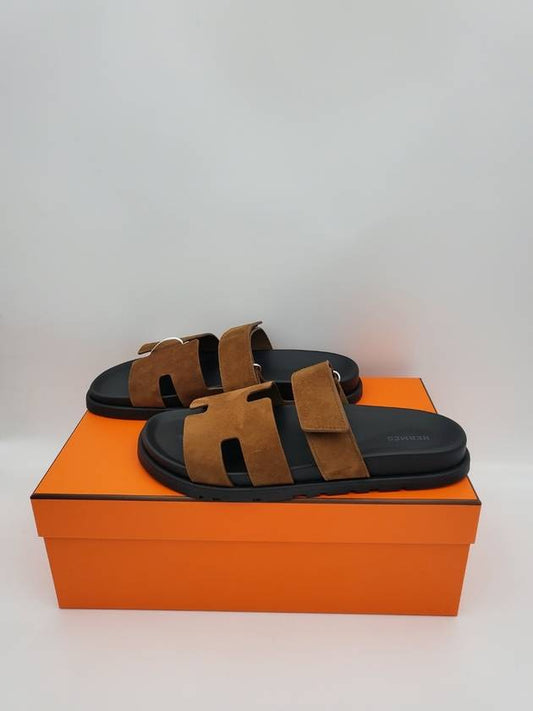 Men s Chypre Sandal Slippers H222856ZHE5415 - HERMES - BALAAN 2