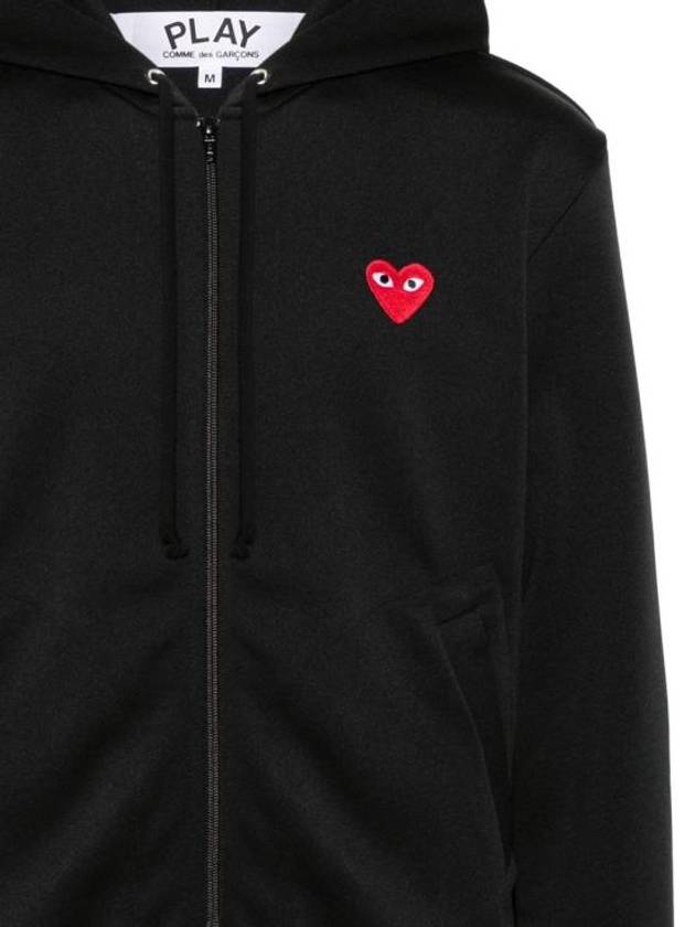 Red Heart Wappen Zip Up Hoodie Black - COMME DES GARCONS - BALAAN 3