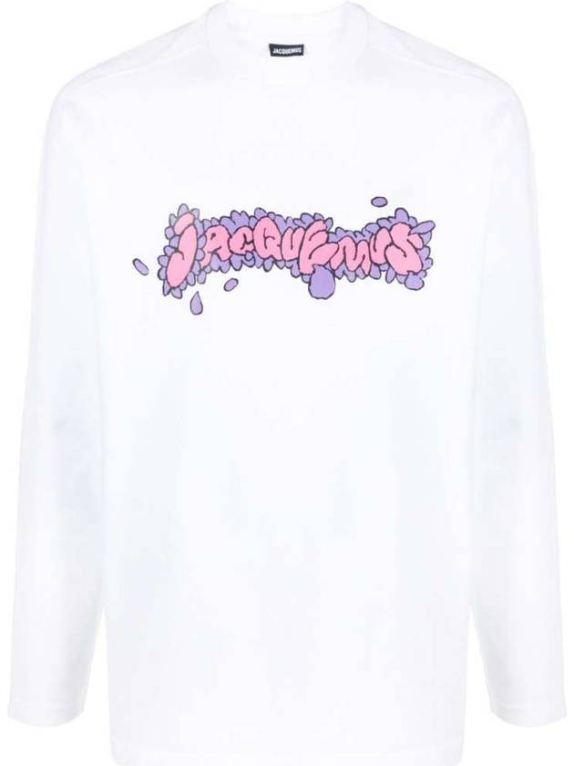 Desenho Manches Longues Daisy Logo Cotton Long Sleeve T-Shirt White - JACQUEMUS - BALAAN 1