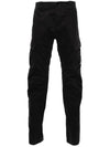 Stretch Sateen Ergonomic Lens Double Cargo Straight Pants Black - CP COMPANY - BALAAN 2