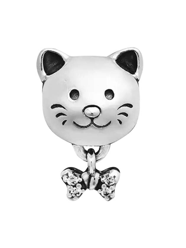 Pet Cat Bow Bracelet Charm Silver - PANDORA - BALAAN 1