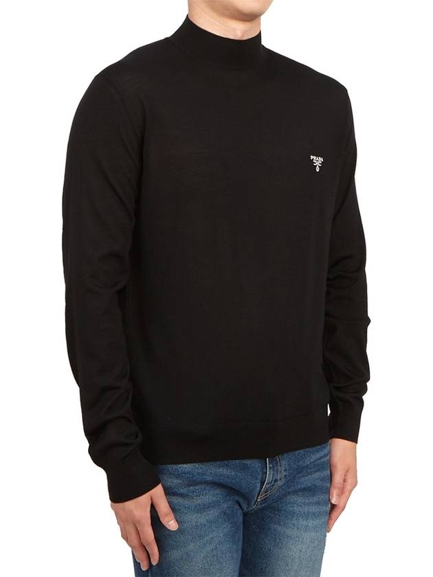 Superfine Wool Knit Top Black - PRADA - BALAAN 4