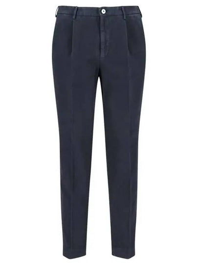 Heavy Cotton Straight Pants Navy - INCOTEX - BALAAN 2