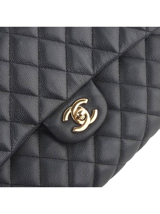 A57650 Caviar Classic Turnlock Gold Flap Clutch Bag 34253 - CHANEL - BALAAN 4