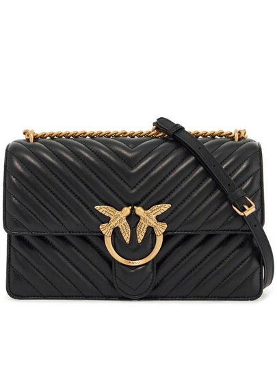 Classic Love Bag One Chevron Cross Bag Black - PINKO - BALAAN 2