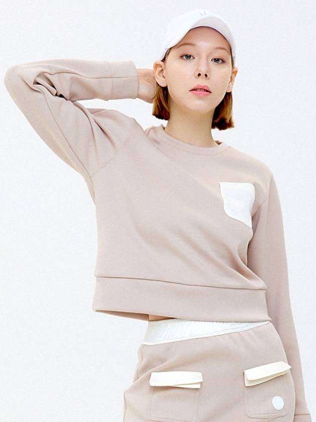 Silk Pocket Sweatshirt Beige - LIKEWIZE - BALAAN 1