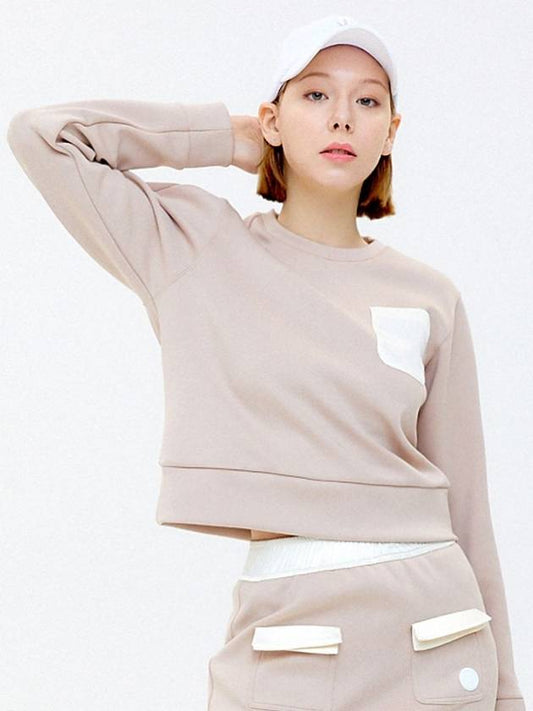 Silk Pocket Sweatshirt Beige - LIKEWIZE - BALAAN 1