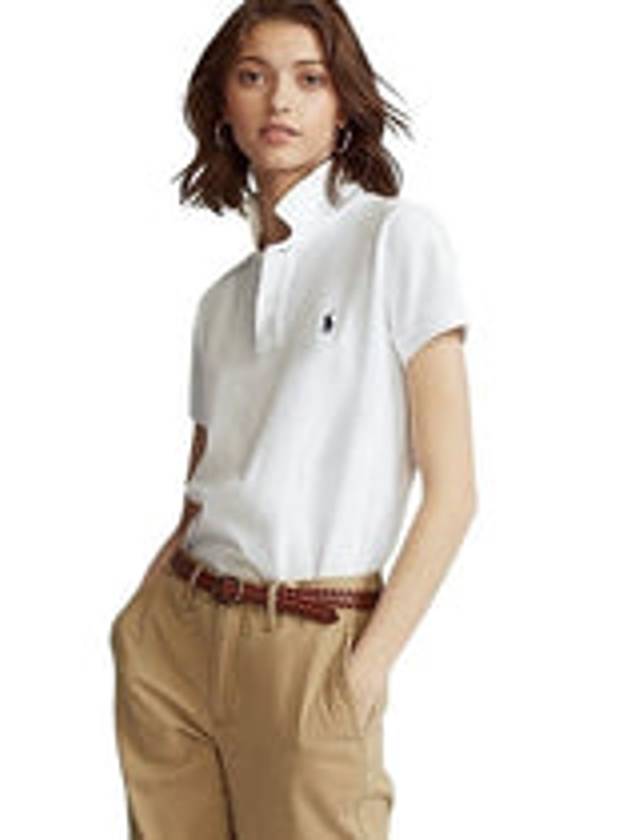 Pony Embroidered Logo Stretch Cotton Short Sleeve Polo Shirt White - POLO RALPH LAUREN - BALAAN 5